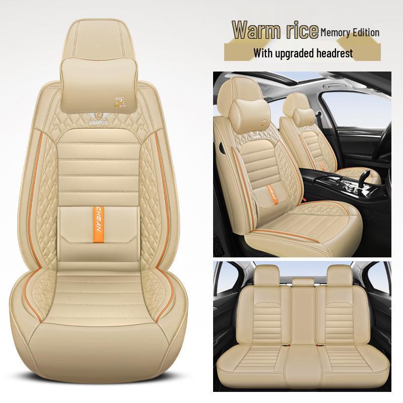 All-Season Universal Full Leather Car Seat Cushion - Available In Four Colors