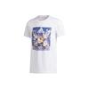 Basketball Star Cartoon Print Short Sleeve T-Shirt Men Tops White GE1057