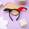 Cute Two-color Clown Headband Exaggerated Costume Accessories Joker Headwear Halloween Devil Horn Headpiece Carnival Event
