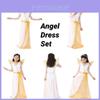 Vestito da Principessa per Bambine Elegante Costume da Angelo Bianco per Spettacoli per Bambini