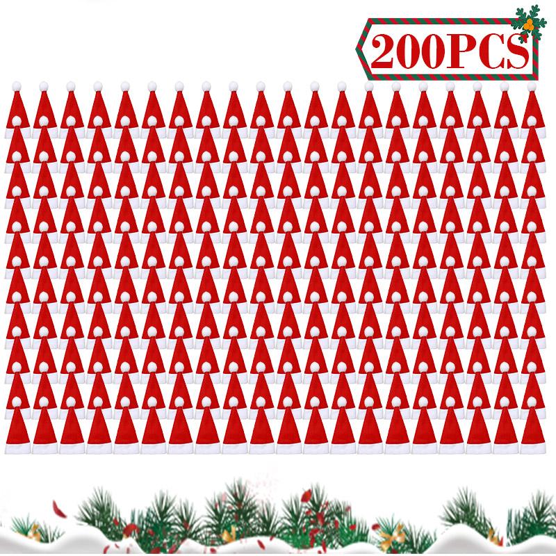 50 Pièces/ensemble Bâtonnets de Fruits de Noël Bâtonnets en Bambou Jetables Flocon de Neige Arbre de Noël Élan Père Noël Bonhomme de Neige Bâtonnets Ornements de Noël