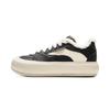 Li Ning Scarpe da Ginnastica Casual Calde Resistenti Piattaforma Imbottita a Collo Basso per Skateboard Donna Sneaker Nero Bianco AZGU068-7