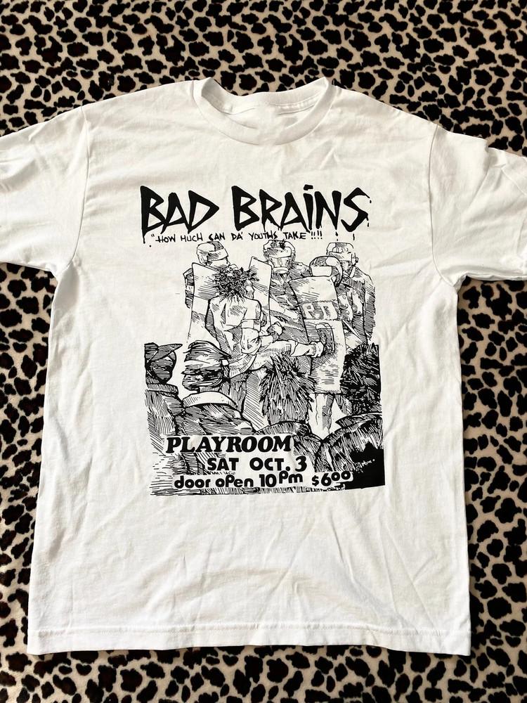 Horké bílé tričko kapely Bad Brains Bavlna Všechny velikosti Unisex S-5XL Unisex tričko