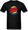 Men's Food Burger King Logo T Shirt Colorne Short Sleeve Black