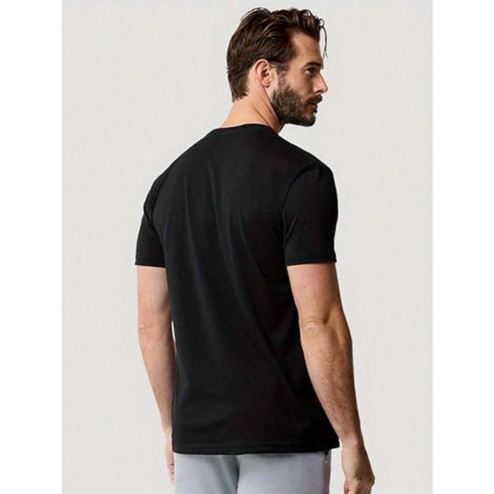 European sizes Soft, Breathable Vibrant Bible and Cross Print T-Shirt for Men - Casual Short Sleeve Crew Neck Tee for Summer, Spring