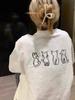 Women's White Pure Cotton Cartoon Kitten Short Sleeve T-shirt - 2024 American Loose Fit Design