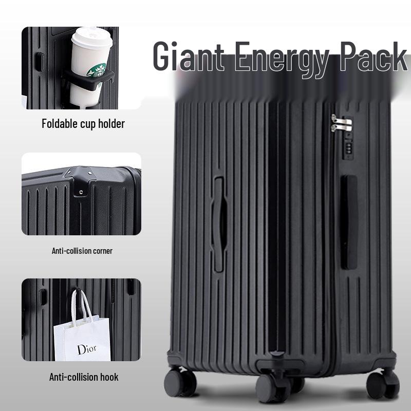 20-inch & 24-inch Silent Wheel Suitcase Set with Lock - Large Capacity Travel Trolley for Students