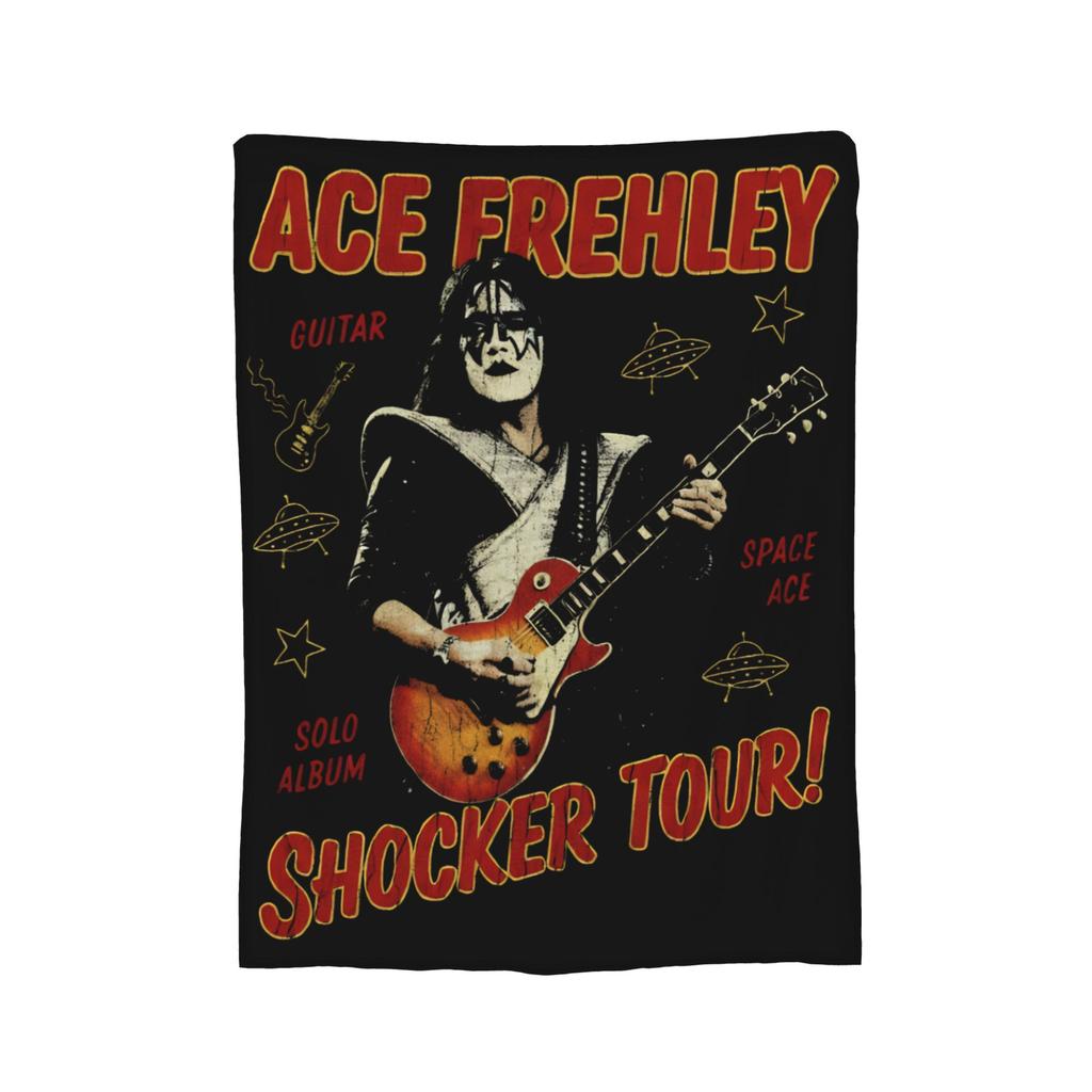 Ace Frehley RIP 1951-2025 Wolldecken Kiss Band Benutzerdefinierte Überwurfdecken für Zuhause 200x150cm Teppichstück,