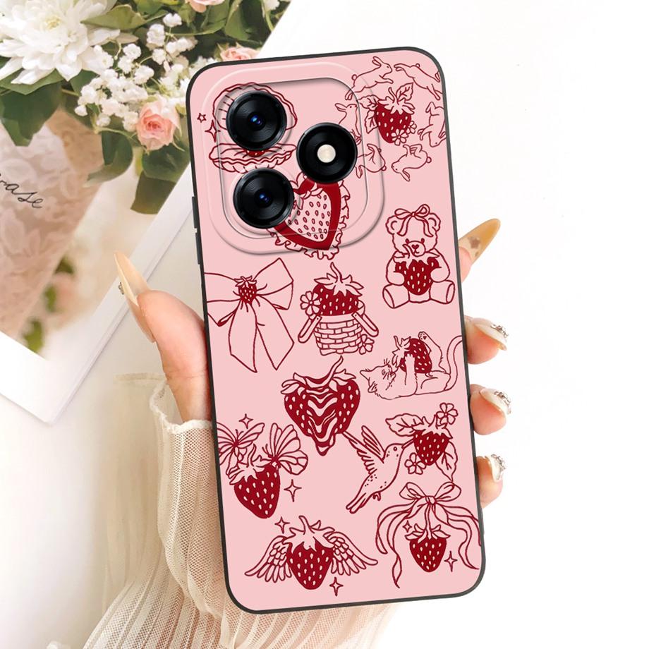 Luxury Fashion Painting Phone Case For Tecno Spark 10 10C 10 PRO KI5k KI5q KI7 Back Cover Liquid Silicone Soft Bumper Shockproof