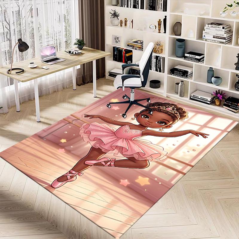 1PC Ballerina Princess Extra Large Non-Slip Floor Carpet, Office, Family, Bedroom, Studio Large Area Rug,Longlasting Material-J0384