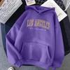 Los Angeles, California Usa City Leopard Womens Hoody Fashion Crewneck Clothing Streetwear Soft Crewneck Female Hoodie