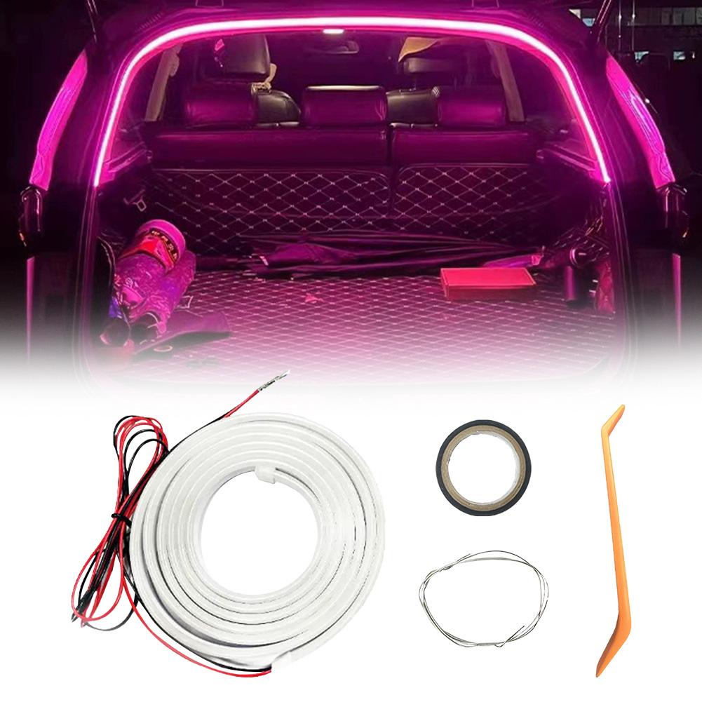 LED Car Trunk Light Strip Self Adhesive Automatic Tail Box Light No Drilling Auto Sensor Tail Light Strip for Truck Trunk Decor