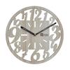 Big Numbers Design 12 Inch Handcrafted Stylish Elegant Analog Wooden Wall Clock for Living Room Hall Bedroom Office Gifting White Beech Wood