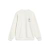 Li Ning Sports Lifestyle Series Letter Print Crew Neck Pullover Fleece Long Sleeve Sweatshirt Women Sweatshirt Off-White AWDT762-4