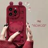 Applicable To Apple 15 Mobile Phone Case Iphone14/13promax Cat Mirror Holder 16/17 Matte Silicone 12