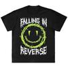 T-shirt en coton graphique Falling in Reverse Unisexe Homme Femme Été Manches Courtes Mode Marque Luxe Décontracté Vintage Rétro T-shirt Quotidien