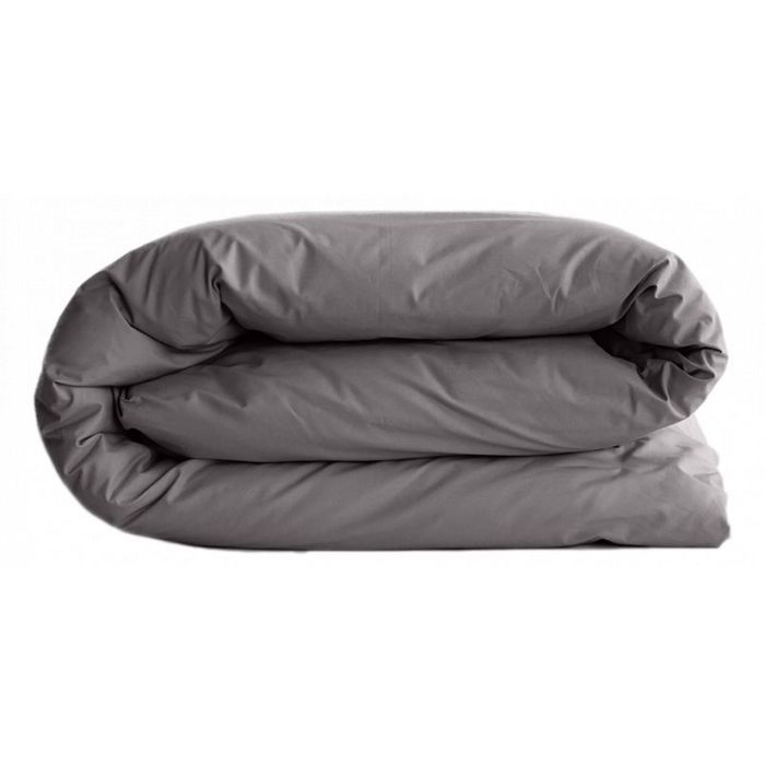 "Manoir" Duvet Cover Combed Long-staple Pure Cotton Percale 80 Threads/cm² South Wind - 260x240 - Slate