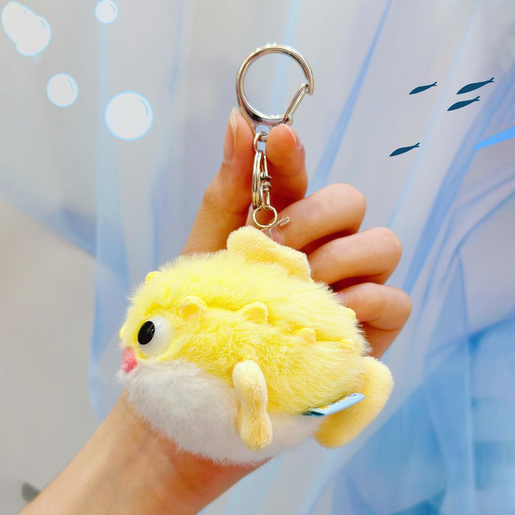 New Creative Ocean Family Pressing Bb Called Decompression Aquarium Small Animal Plush Pendant Backpack Keychain Friend Gift