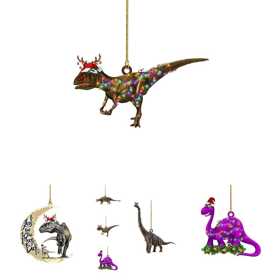 2023 Weihnachts-Dinosaurier-Hängeornament für festliche Baumdekoration und Partygeschenke