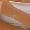 Zirconia Thin Chain Link Cross Bracelet Women's Adjustable Link Stacked Layered Chain Bracelets