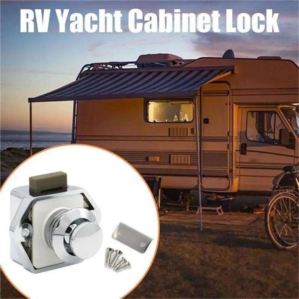14-18mm Thickness Cabinet Lock Keyless Drawer Lock Cerraduras Push Lock Camper