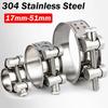 304 Stainless Steel Tube Clamps T Bolt Pipe Clip New Hose Clamps
