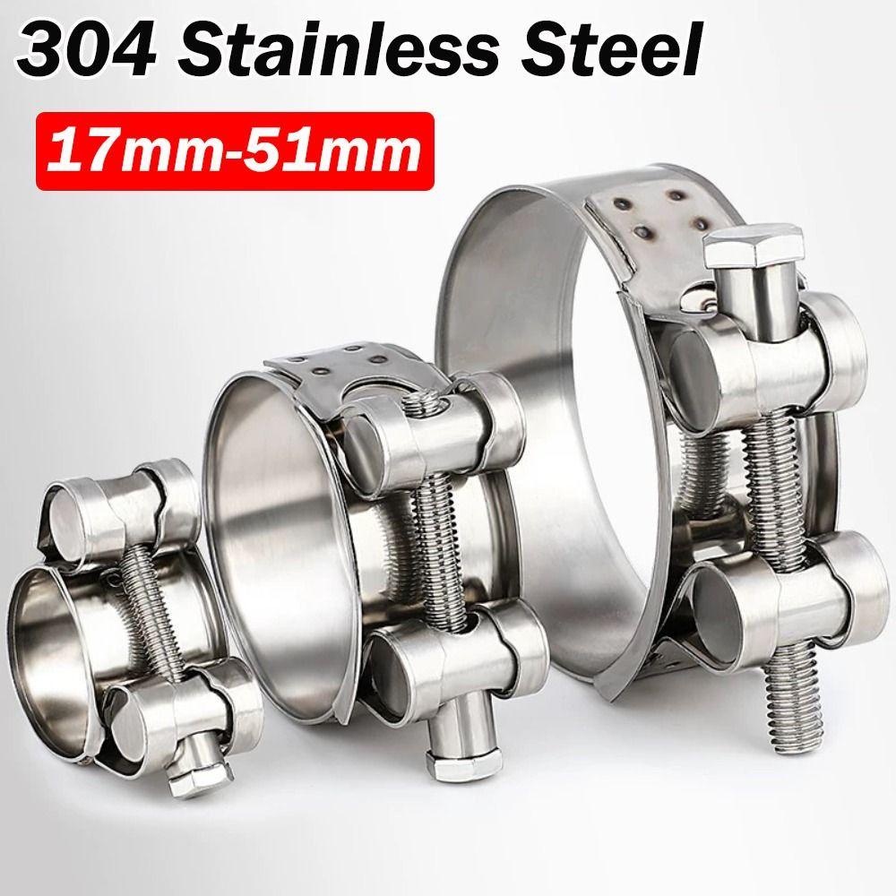 Powerful Tube Clamps T Bolt Pipe Clip New Exhaust Air Sealing