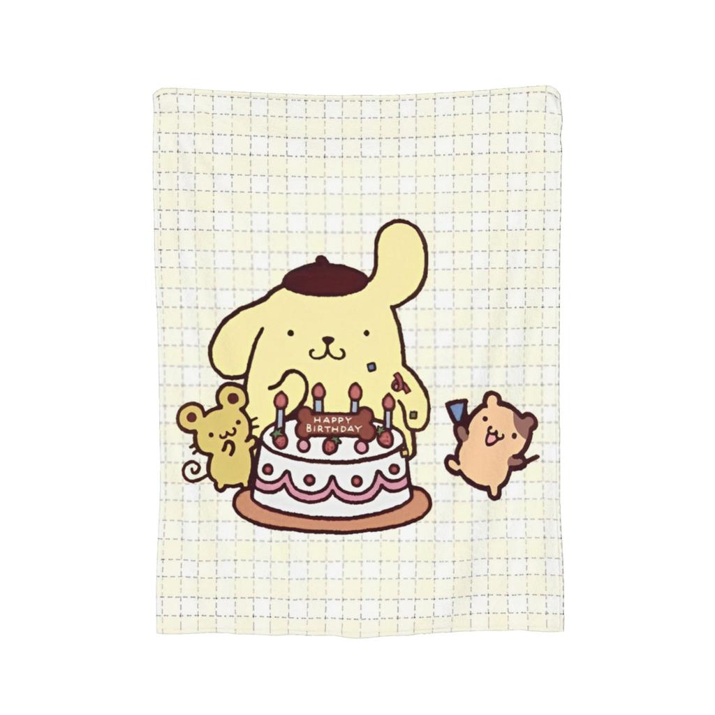 Pink Pom Pom Purin Cartoon Blanket Flannel Awesome Warm Throw Blanket for Bed Sofa Spring/Autumn,