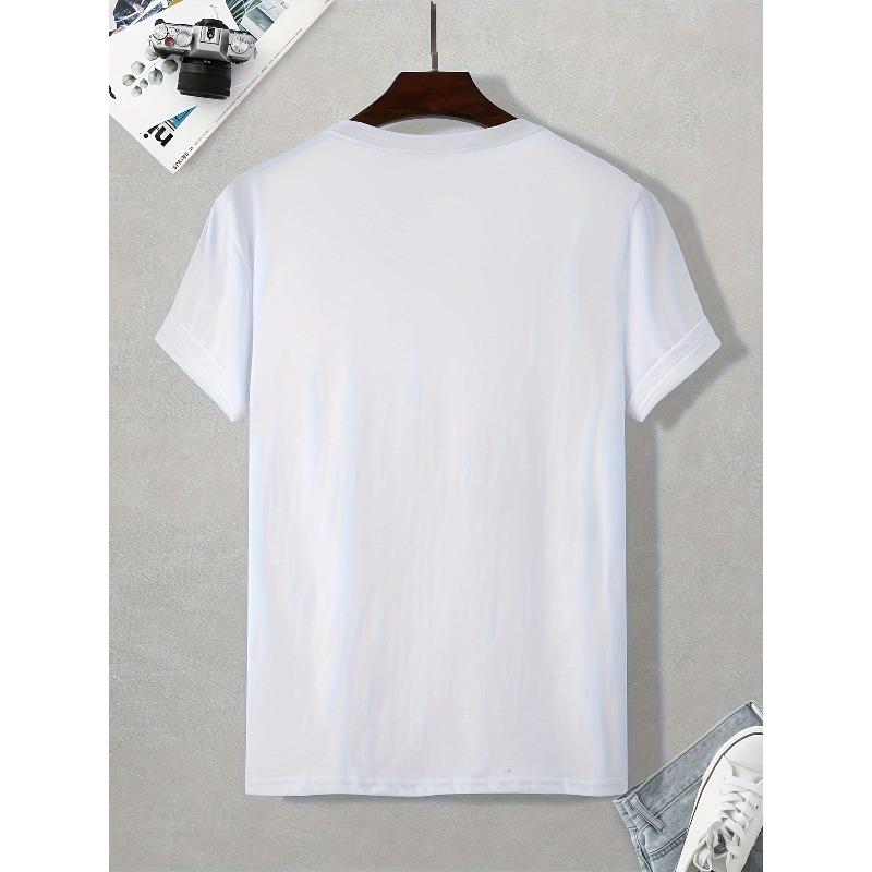 European Size Men'S Short-Sleeve T-Shirt with a Barbell Design for Summer Casual Wear