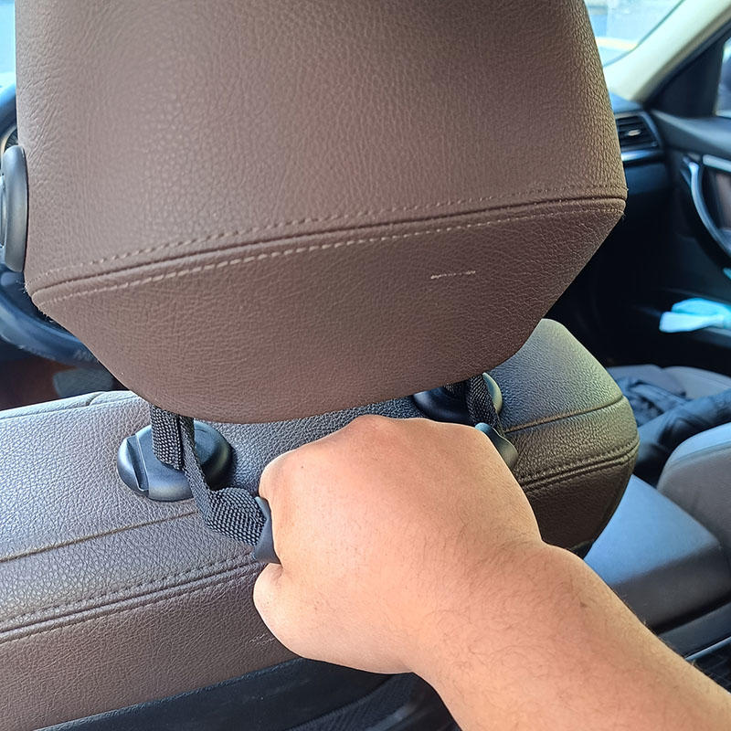 2Pcs Universal Car Rear Seat Safety Grab Handle Armrest Headrest Mount Passenger Safety Handrail Support Handle