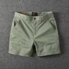Pantaloni Estivi Monocolore Vestibilità Slim Vestibilità Larga Sottili Lunghezza Tre Quarti Workwear Pantaloncini Casual da Uomo in Cotone