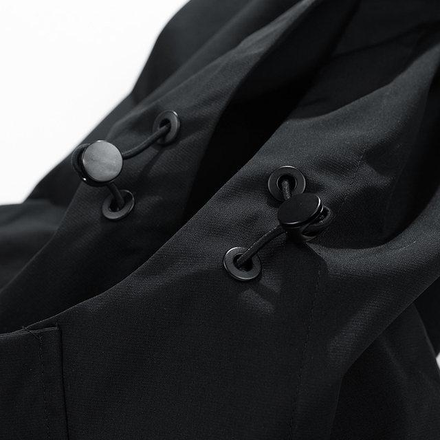 Herrjacka med huva Vindjacka Trenchcoats Oversize 6XL 7XL 8XL Plus Size Vattentät Svart Bomber Camping Lös Tunn Softshell