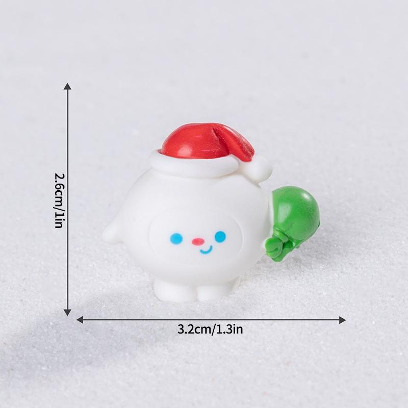 Mini Weihnachts-Schreibtischornament Schneemann Rentier Schneemann Harzfiguren Mikrolandschaft Navidad Xmas Neujahrsdekor