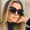 Fashion  Designer Sunglasses New Oversized Square Women Sun Glasses Female Big Frame Colorful Shades for Women Oculos