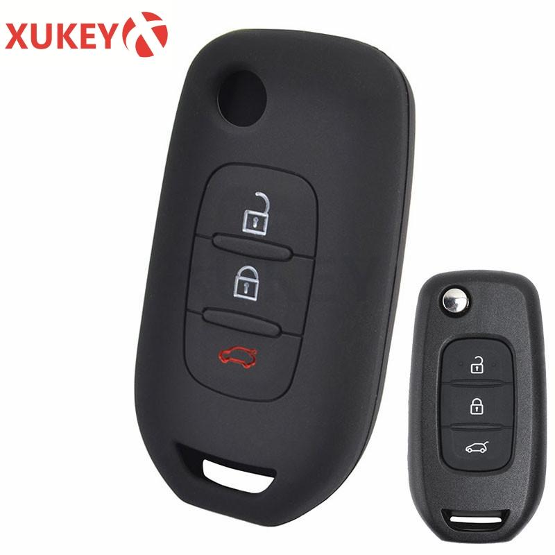 Silicone Car Key Case For Renault Megane Koleos Kadjar Clio Captur Kwid For Dacia Logan Duster    Cover Remote Fob