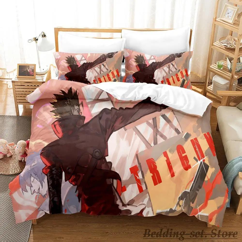 TRIGUN STAMPEDE Anime Bedding Set Single Twin Full Queen King Size Duvet Cover for Adult Kid Bedroom