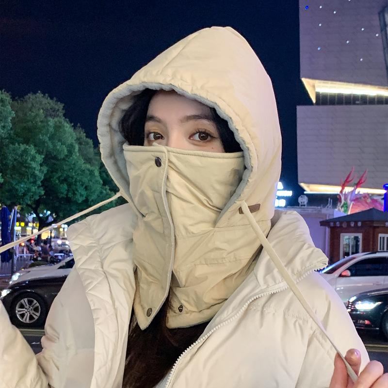 Korean New Bike Hat Scarf Integrated Women's Winter Outdoor Warm Windproof Cold Pullover Lei Feng Hat Men's