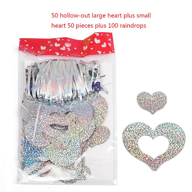 Birthday DIY Wedding Party 50PCS/Set Paillette Pendant Heart Butterfly Decorations 100PCS/1Set KTY