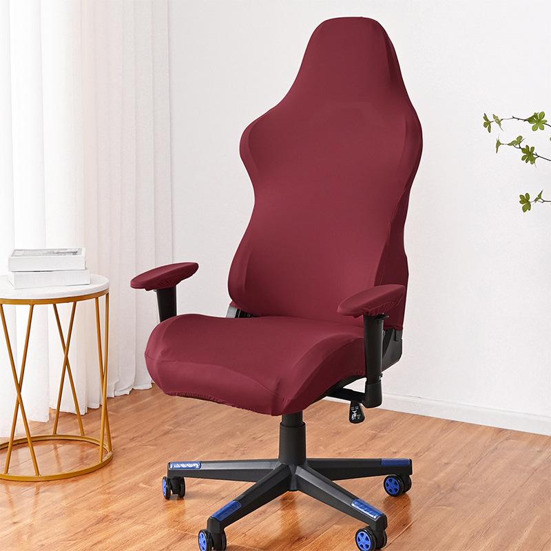 Gaming Chair Slipcover Stretch Seat Chair Cover for Leather Computer Reclining Racing Ruffled Gamer Chair Protector