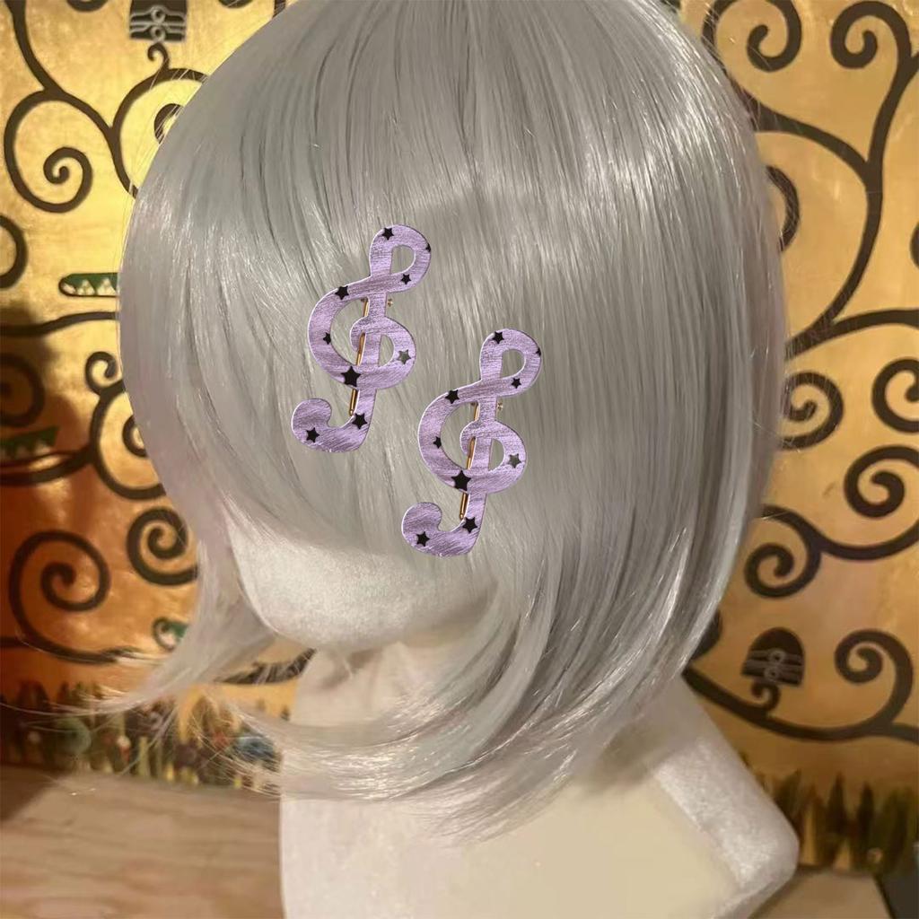 Durable Resin Hair Clips With Star Stripe And Music Note Patterns Secure Grip For All Hair Types