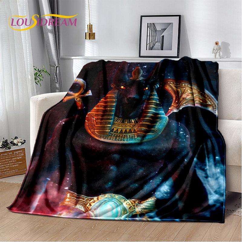 Anubis Egypt Death Mythology Horus Soft Plush Blanket,Flannel Blanket Throw Blanket for Living Room Bedroom Bed Sofa Picnic Kids
