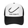 Punk Unisex Funny Fishing Just Fish It Trucker Hat Adult FisherUnisex Gift Adjustable Baseball Cap Women Unisex Outdoor Snapback Hats