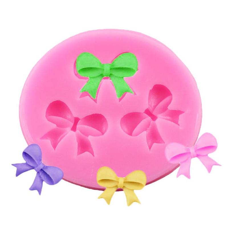 1 stuks Cartoon Vlinderdas Siliconen Vorm Voor Chocolade Fondant Gelei Snoep Taartdecoratie Bakgereedschap Strik Hars Kunst Vormen