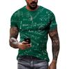 T-shirt à manches courtes et col rond pour homme, nouvelle mode, motif de formule 3D, décontracté, style vintage, imprimé, streetwear