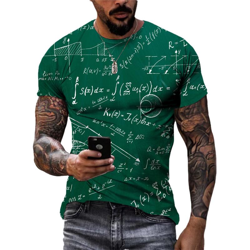 T-shirt à manches courtes et col rond pour homme, nouvelle mode, motif de formule 3D, décontracté, style vintage, imprimé, streetwear