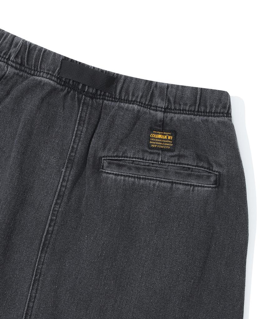 Columbia University M-Label Belted Denim Long Skirt Black Jeans