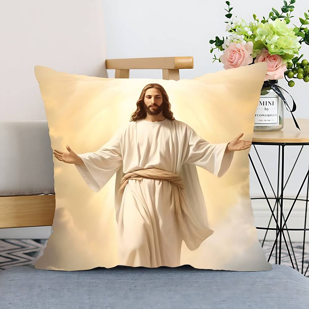 Jesus Pillow Case Cushion Cover Polyester Pillowcase Decorative Sofa Cushion Pillowcase Home Decor