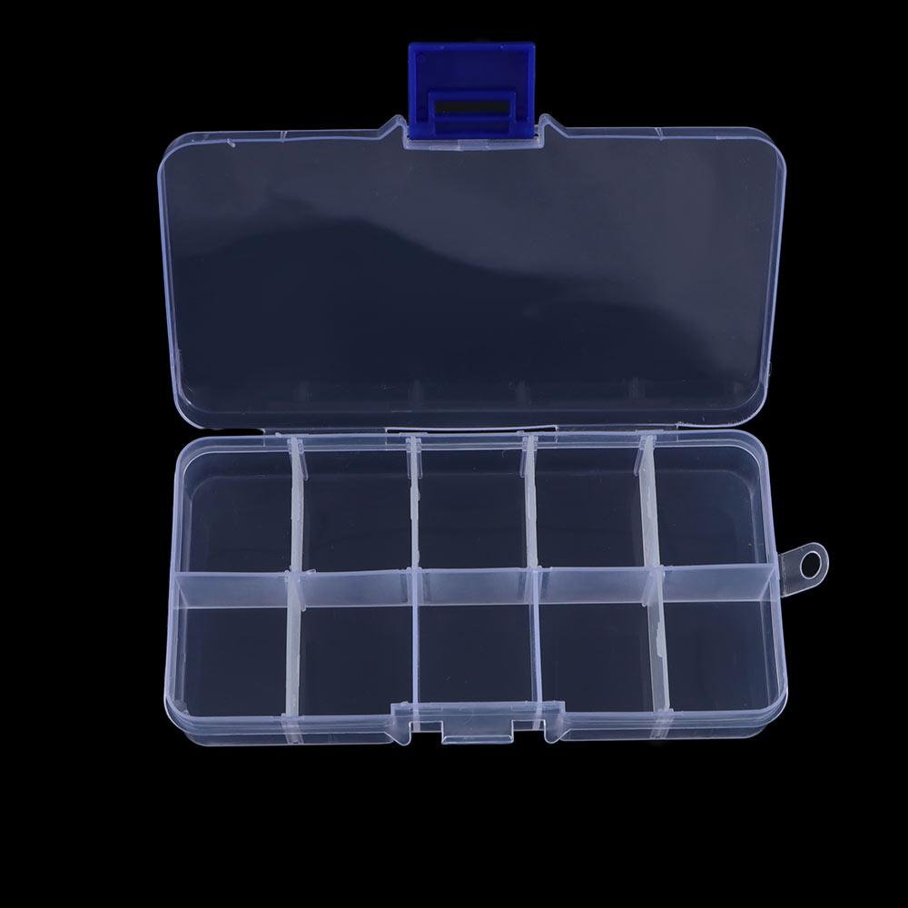 Storage Case Detachable Plastic Square Storage Box Fishing Tackle Box Fishing Box 10 Compartments