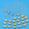 45Pcs Starfish Dreadlock Hair Accessories Blue Hair Beads Set Dreadlocks Braid Hair Rings  Headwear