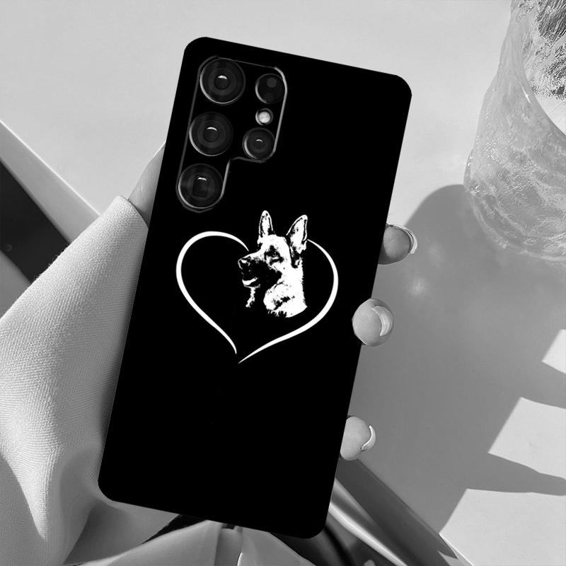 Cartoon Deutscher Schäferhund Hülle Für Samsung Galaxy S23 Ultra S21 S22 S24 S25 Ultra S9 S10 Plus S25 FE S20 FE Rückabdeckung